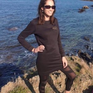 ROBE COTON BIO NOIR CHAMPAGNE