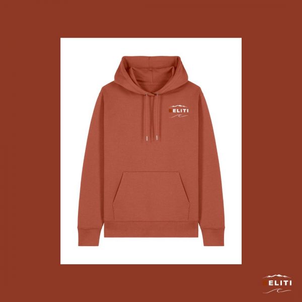 SWEAT A CAPUCHE NOISETTE COTON BIO