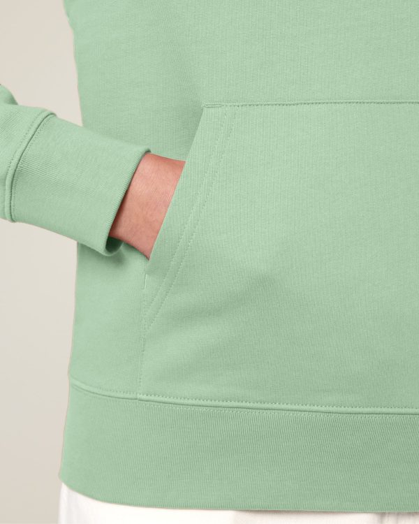 SWEAT A CAPUCHE VERT PASTEL COTON BIO – Image 3