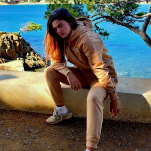 SWEAT A CAPUCHE BEIGE COTON BIO